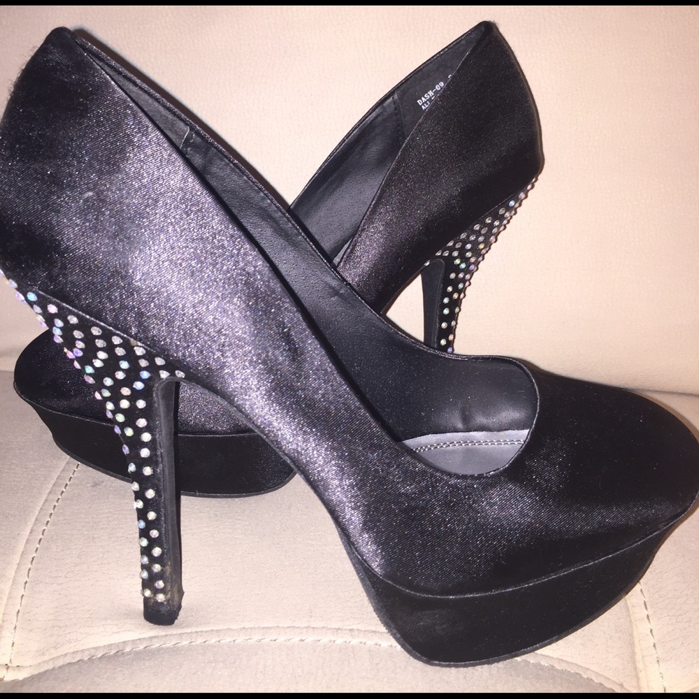 Women’s Platform High Heels w/ Rhinestones